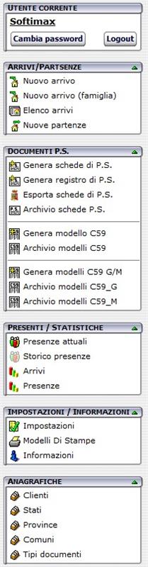 Menù Welcome PS